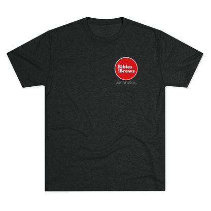 Printify T-Shirt District Bibles and Brews Unisex Tri-Blend Crew Tee