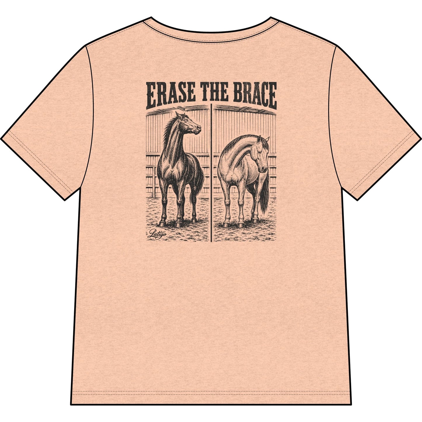 Printify T-Shirt Erase Heather V-Neck Tee