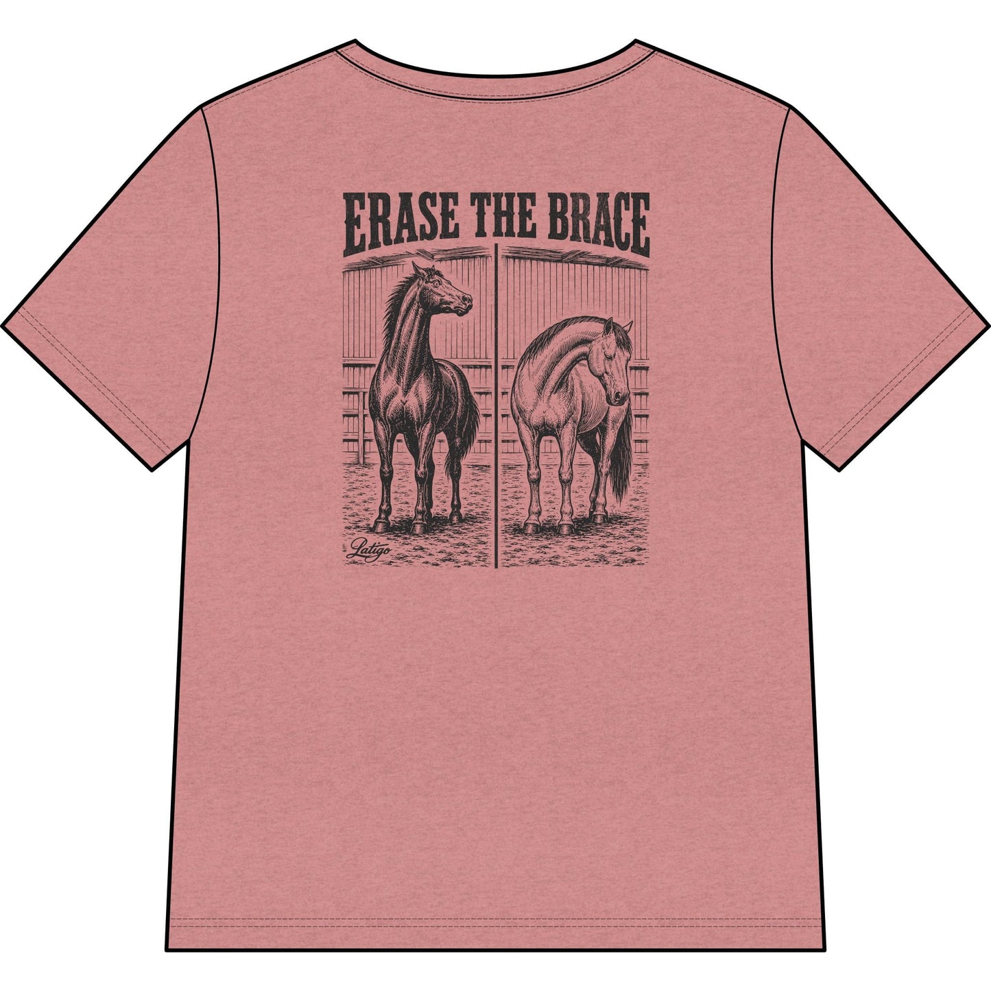 Printify T-Shirt Erase Heather V-Neck Tee