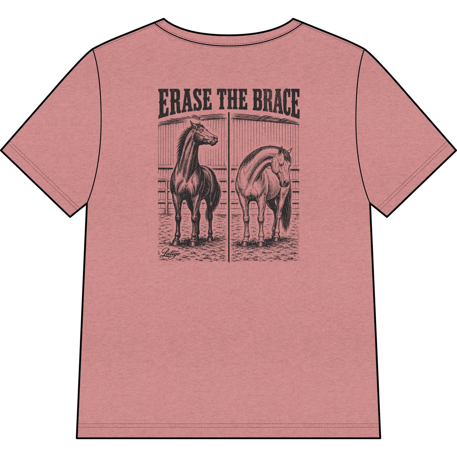 Printify T-Shirt Erase Heather V-Neck Tee