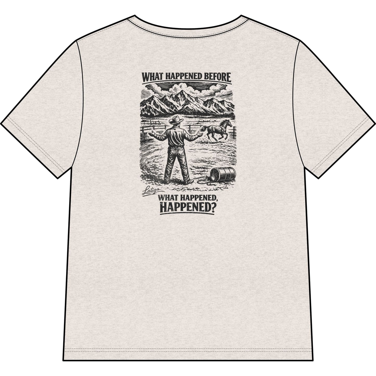 Printify T-Shirt Happened Heather V-Neck Tee