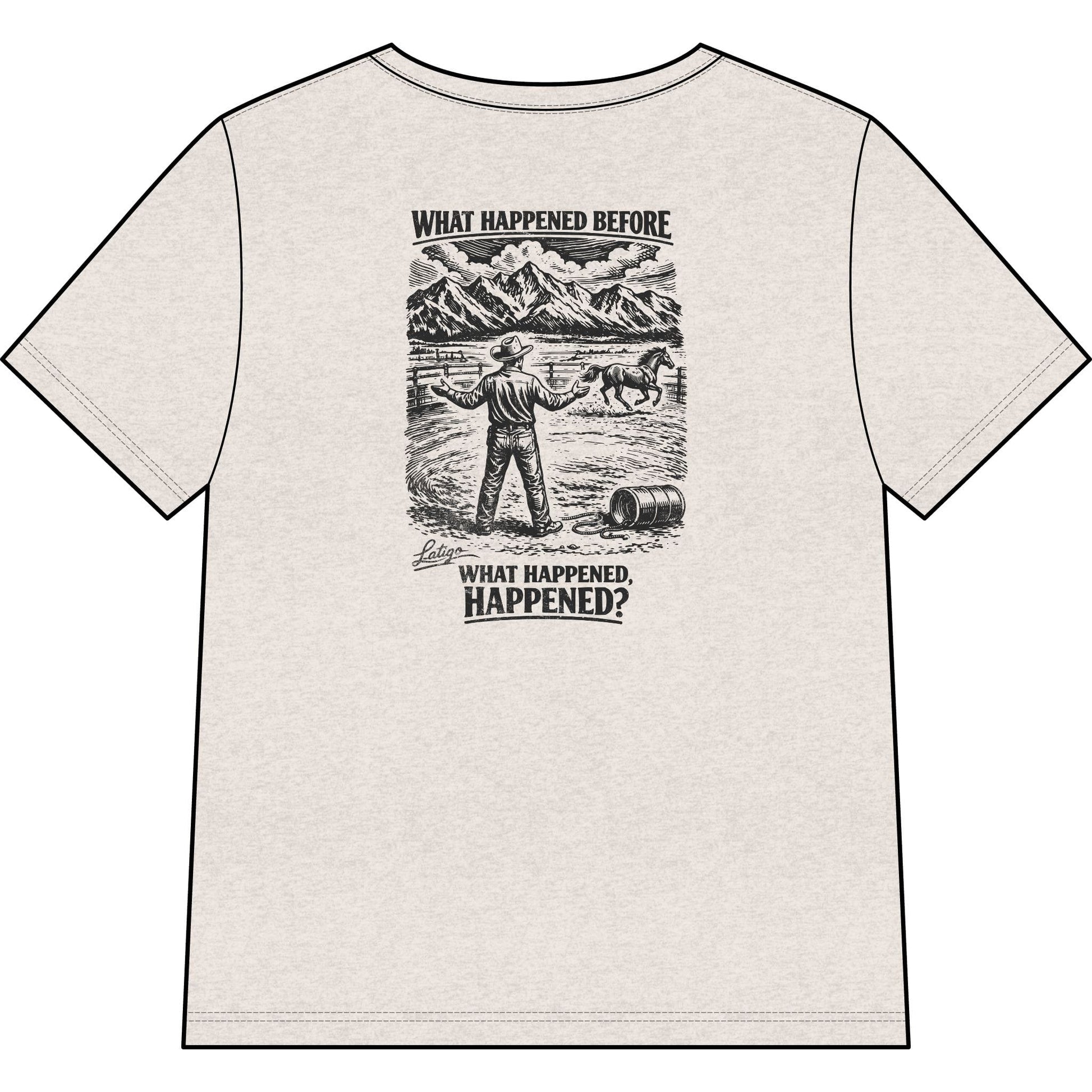 Printify T-Shirt Happened Heather V-Neck Tee