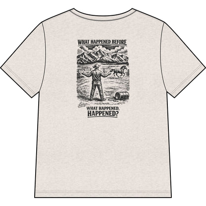 Printify T-Shirt Happened Heather V-Neck Tee