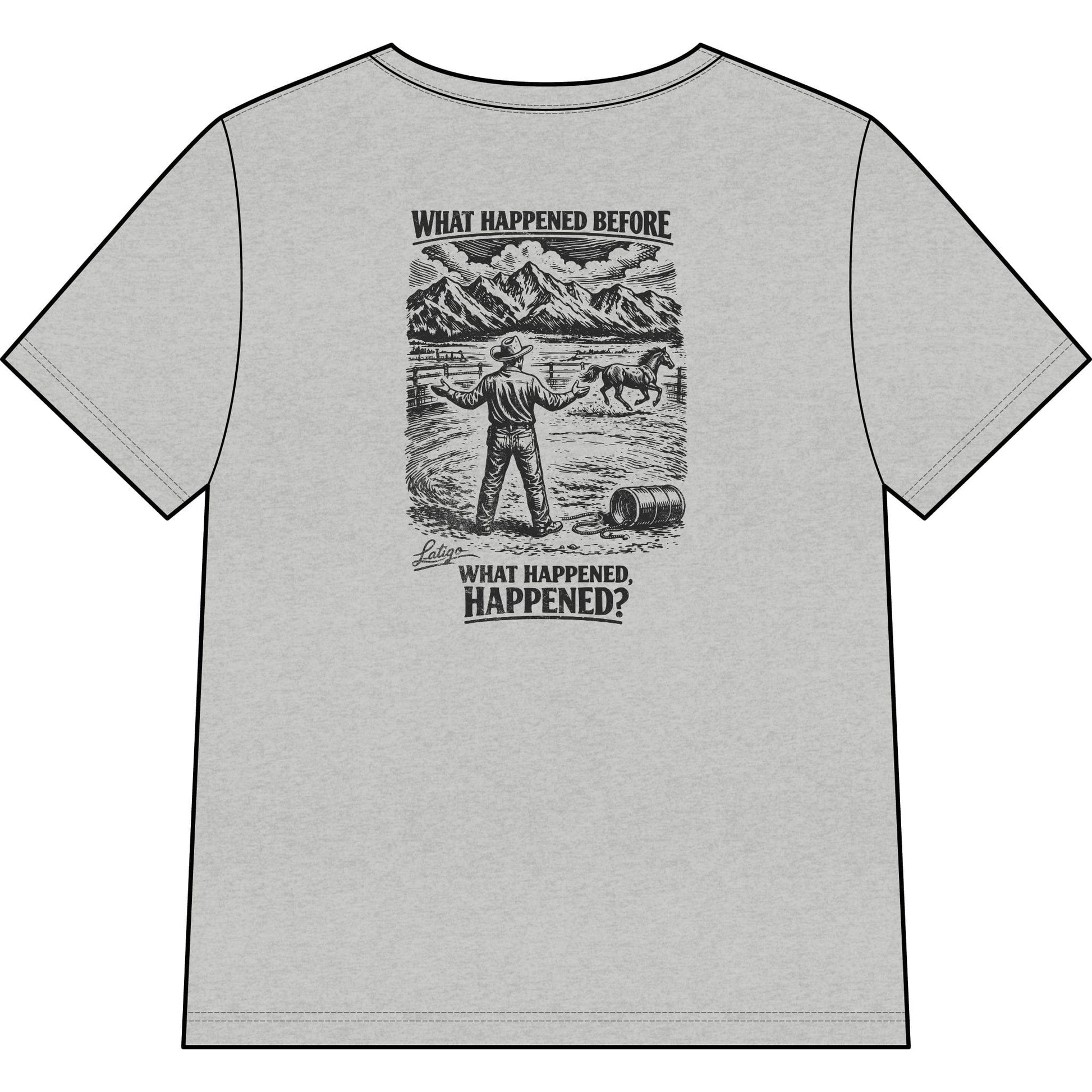 Printify T-Shirt Happened Heather V-Neck Tee