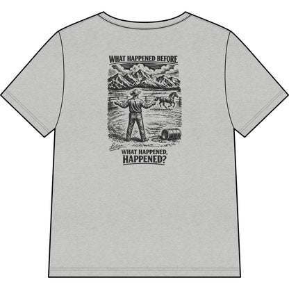 Printify T-Shirt Happened Heather V-Neck Tee