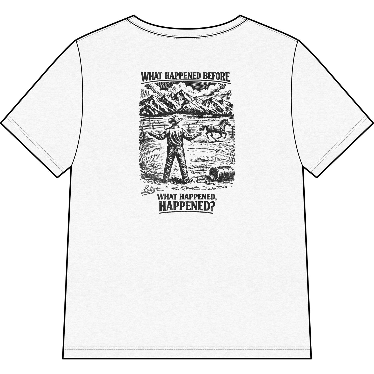 Printify T-Shirt Happened Heather V-Neck Tee