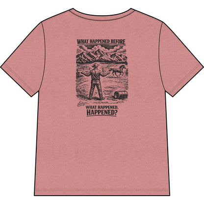 Printify T-Shirt Happened Heather V-Neck Tee