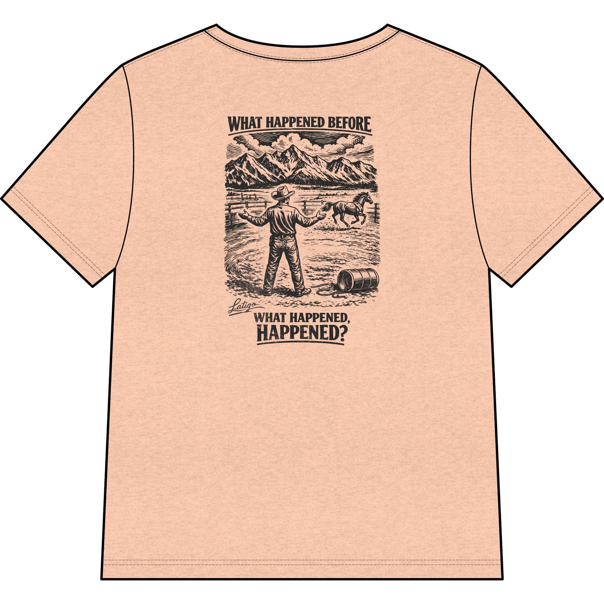 Printify T-Shirt Happened Heather V-Neck Tee