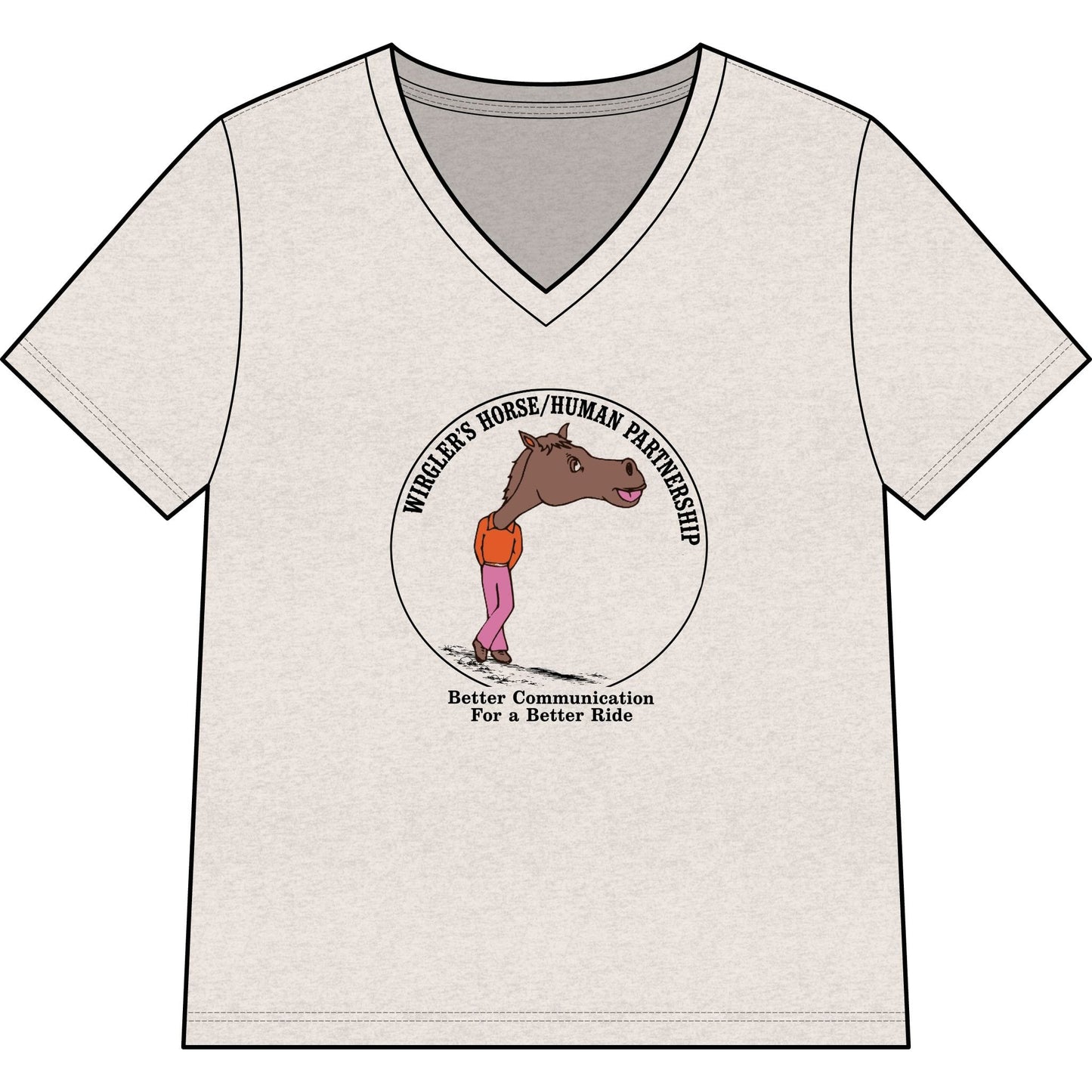 Printify T-Shirt Heather Dust / S Happened Heather V-Neck Tee