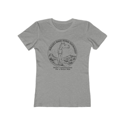 Printify T-Shirt Heather Grey / S Just Logo Boyfriend Tee