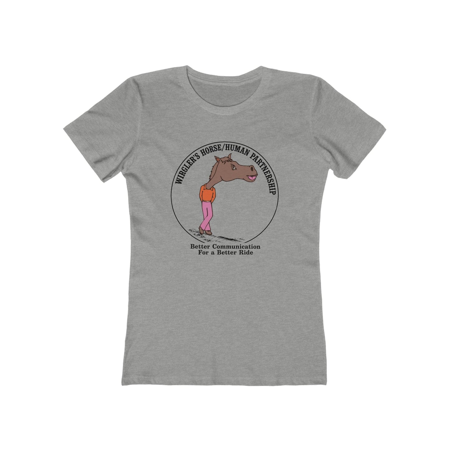 Printify T-Shirt Heather Grey / S More Logo Boyfriend Tee