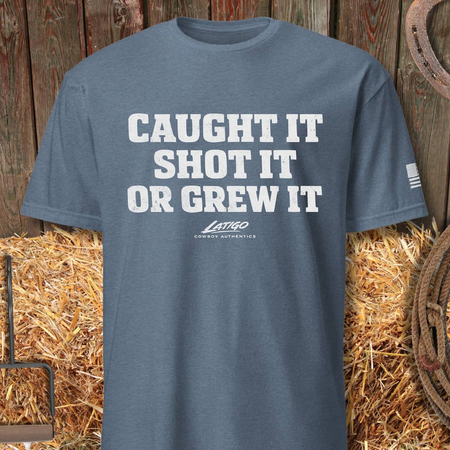 Printify T-Shirt Heather Indigo / M Caught It Tee