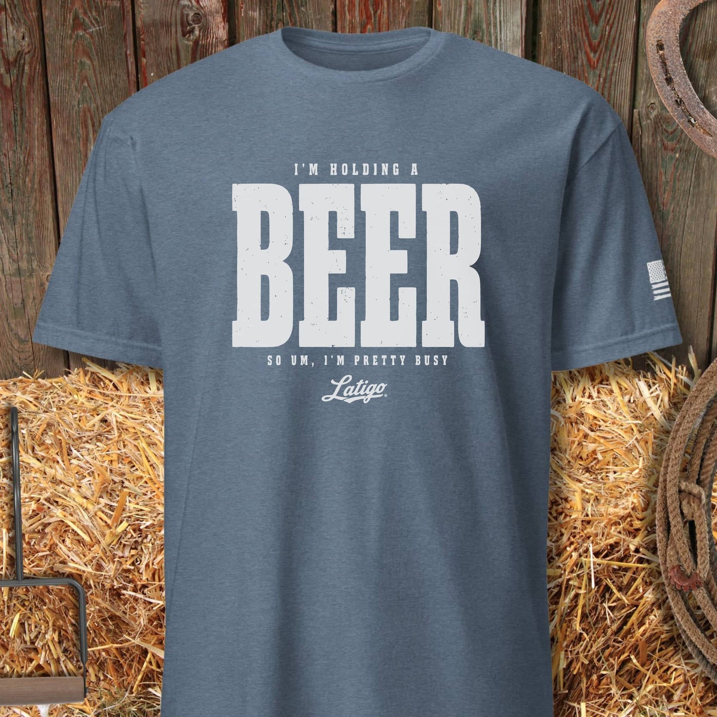 Printify T-Shirt Heather Indigo / S Beer Tee