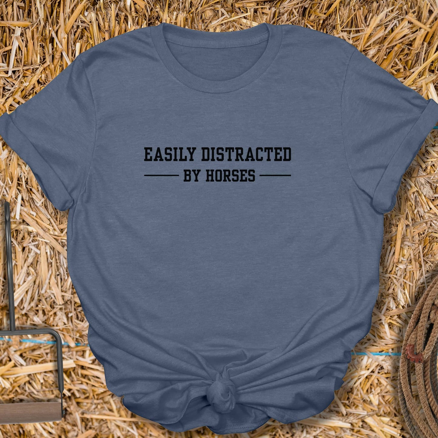 Printify T-Shirt Heather Indigo / S Distracted Tee