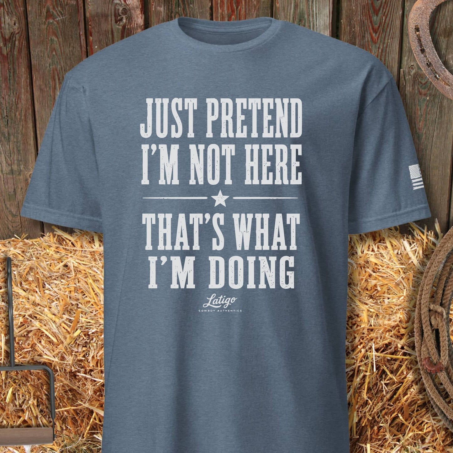 Printify T-Shirt Heather Indigo / S Just Pretend Tee