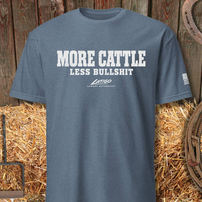 Printify T-Shirt Heather Indigo / S More Cattle Tee