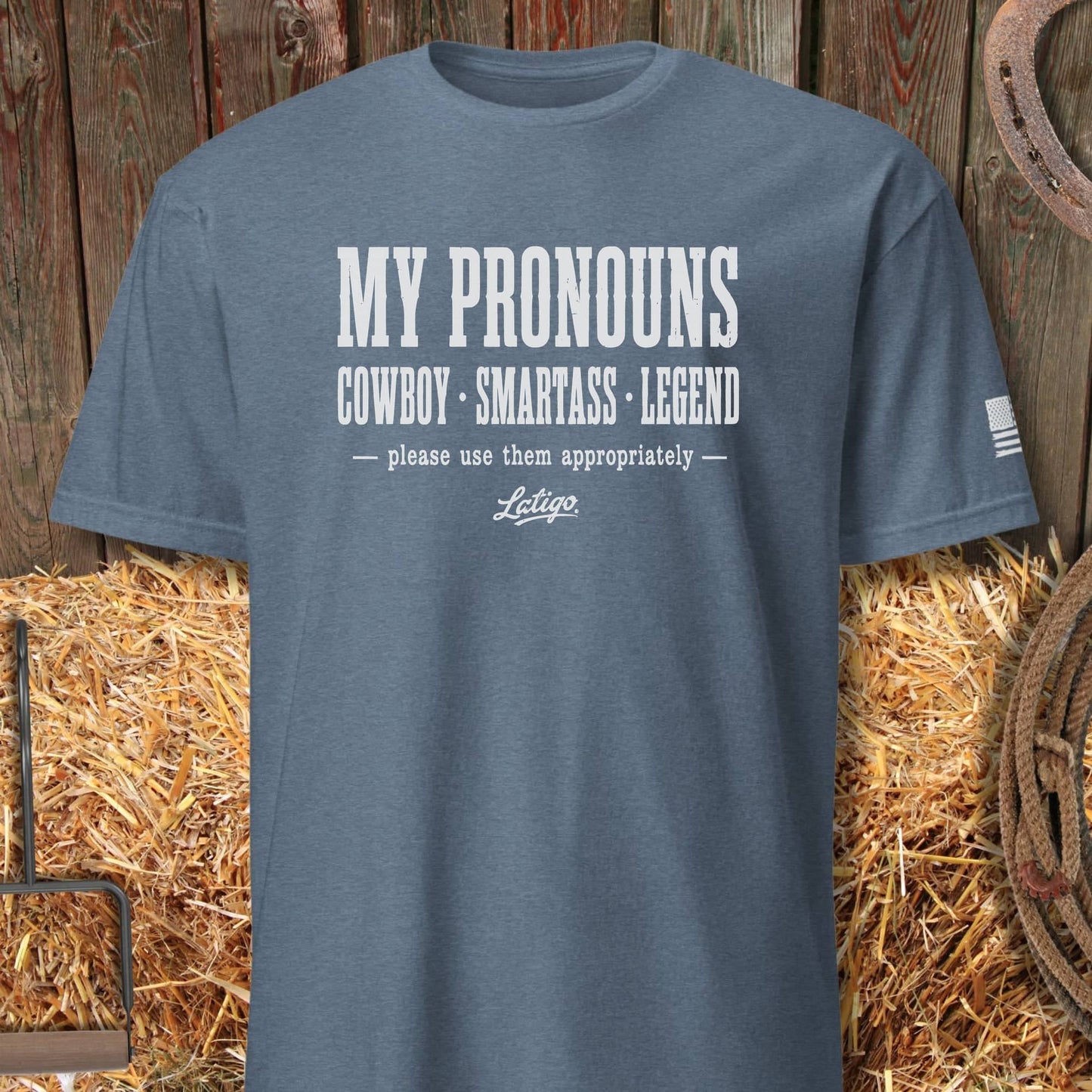 Printify T-Shirt Heather Indigo / S More Pronouns Tee