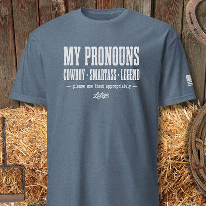 Printify T-Shirt Heather Indigo / S More Pronouns Tee
