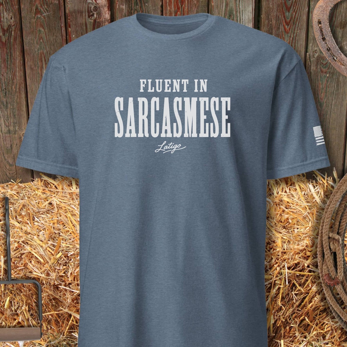 Printify T-Shirt Heather Indigo / S Sarcasmese Tee