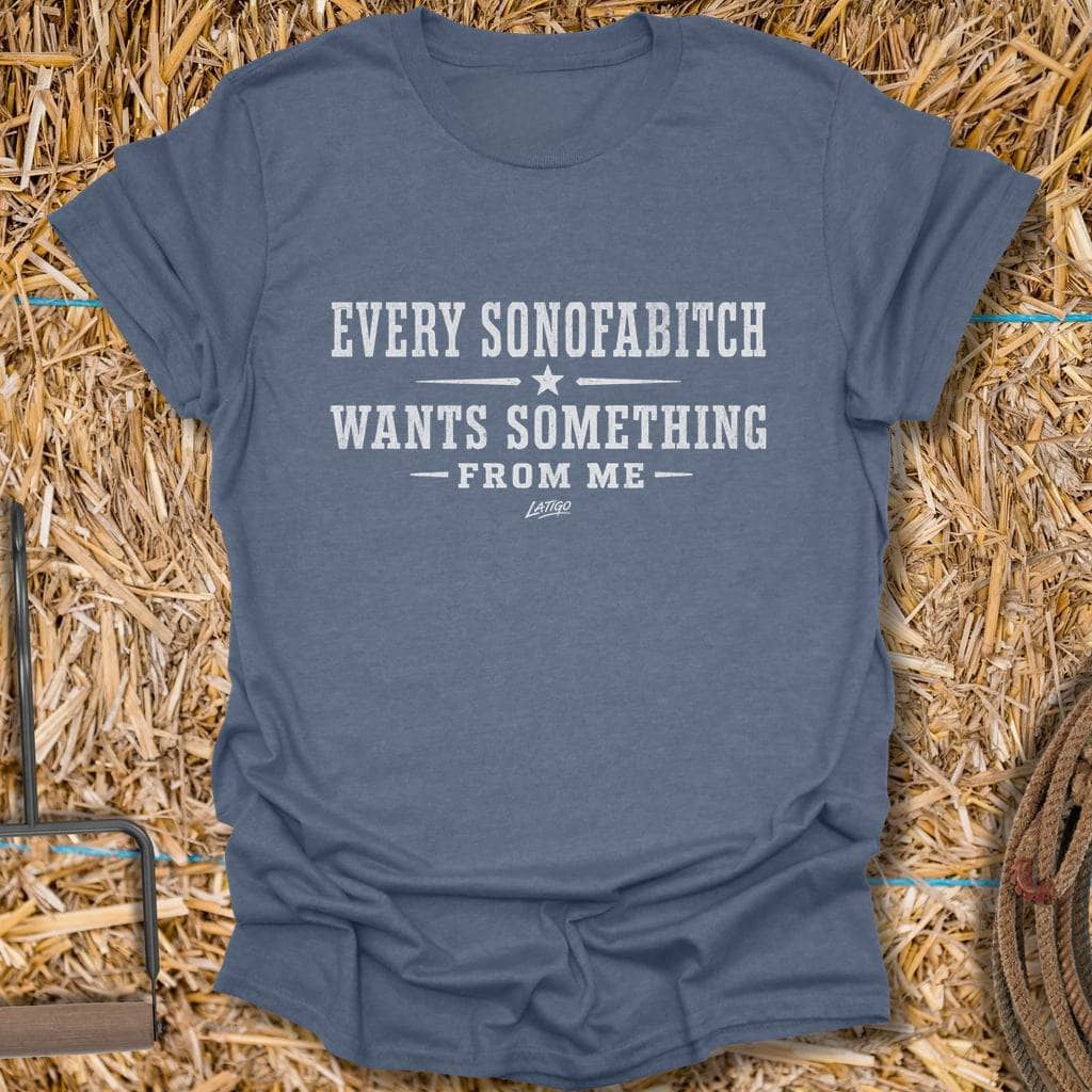 Printify T-Shirt Heather Indigo / S Sonofabitch Tee