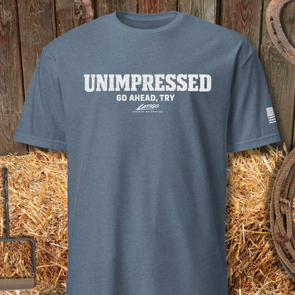 Printify T-Shirt Heather Indigo / S Unimpressed Tee