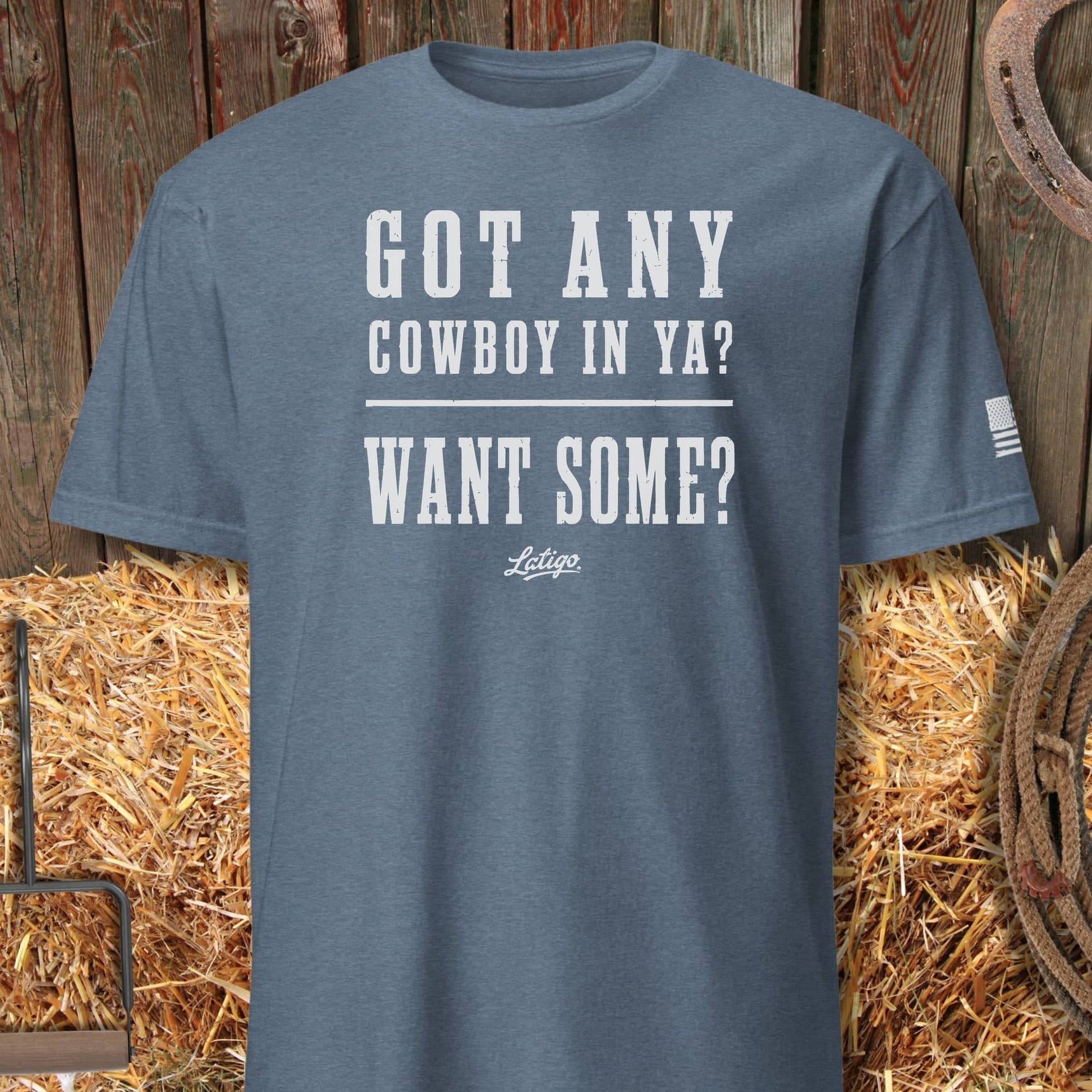 Printify T-Shirt Heather Indigo / S Want Some Tee
