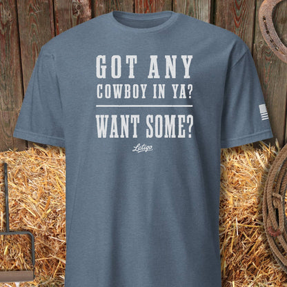 Printify T-Shirt Heather Indigo / S Want Some Tee