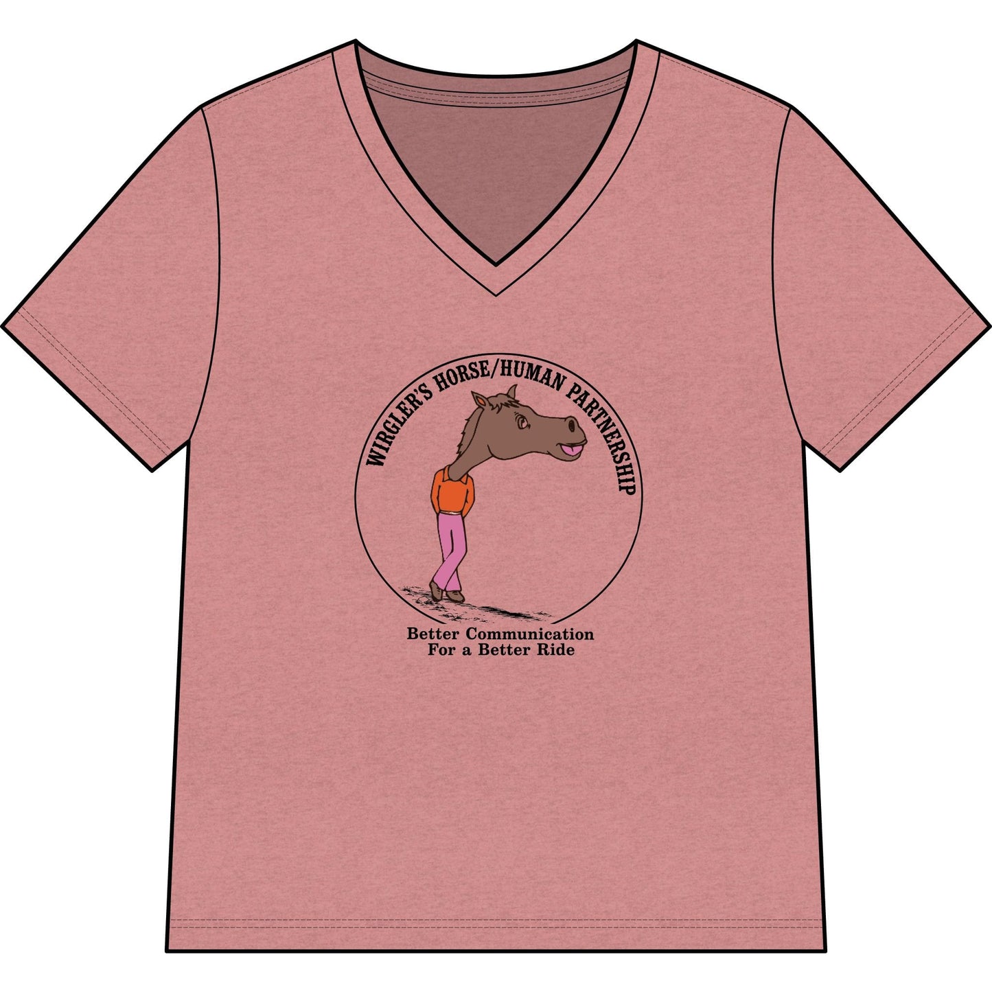 Printify T-Shirt Heather Mauve / S Erase Heather V-Neck Tee