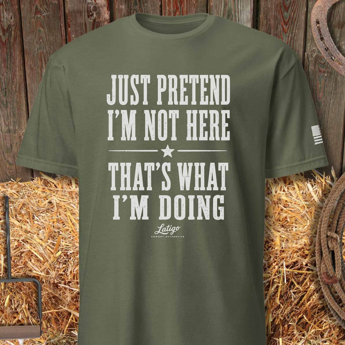 Printify T-Shirt Heather Military Green / S Just Pretend Tee