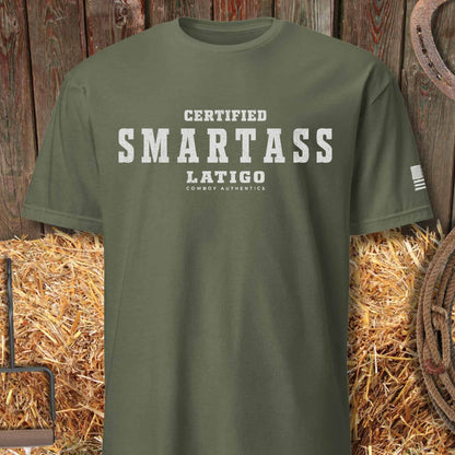 Printify T-Shirt Heather Military Green / S Smart Ass Tee