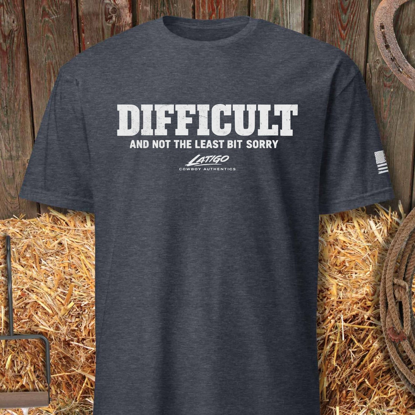 Printify T-Shirt Heather Navy / M Difficult Tee