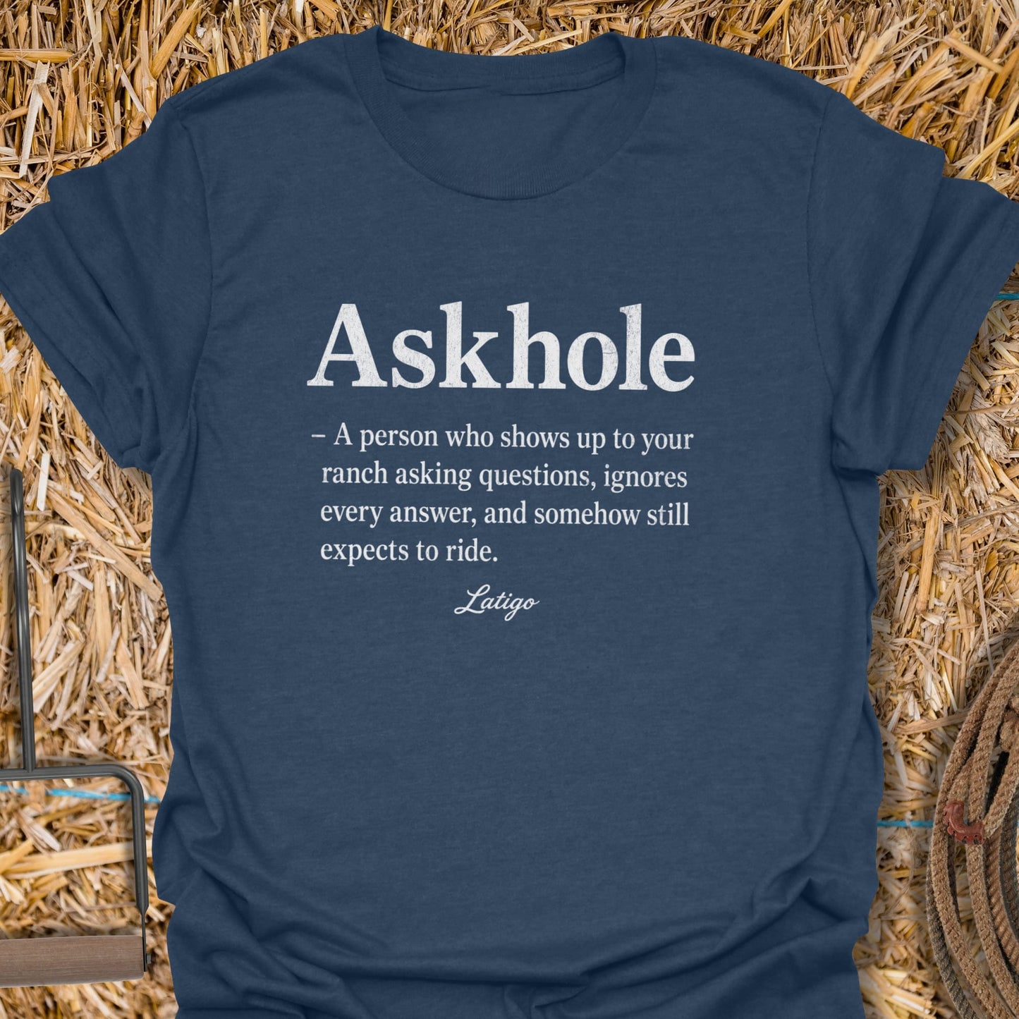 Printify T-Shirt Heather Navy / S Askhole Tee