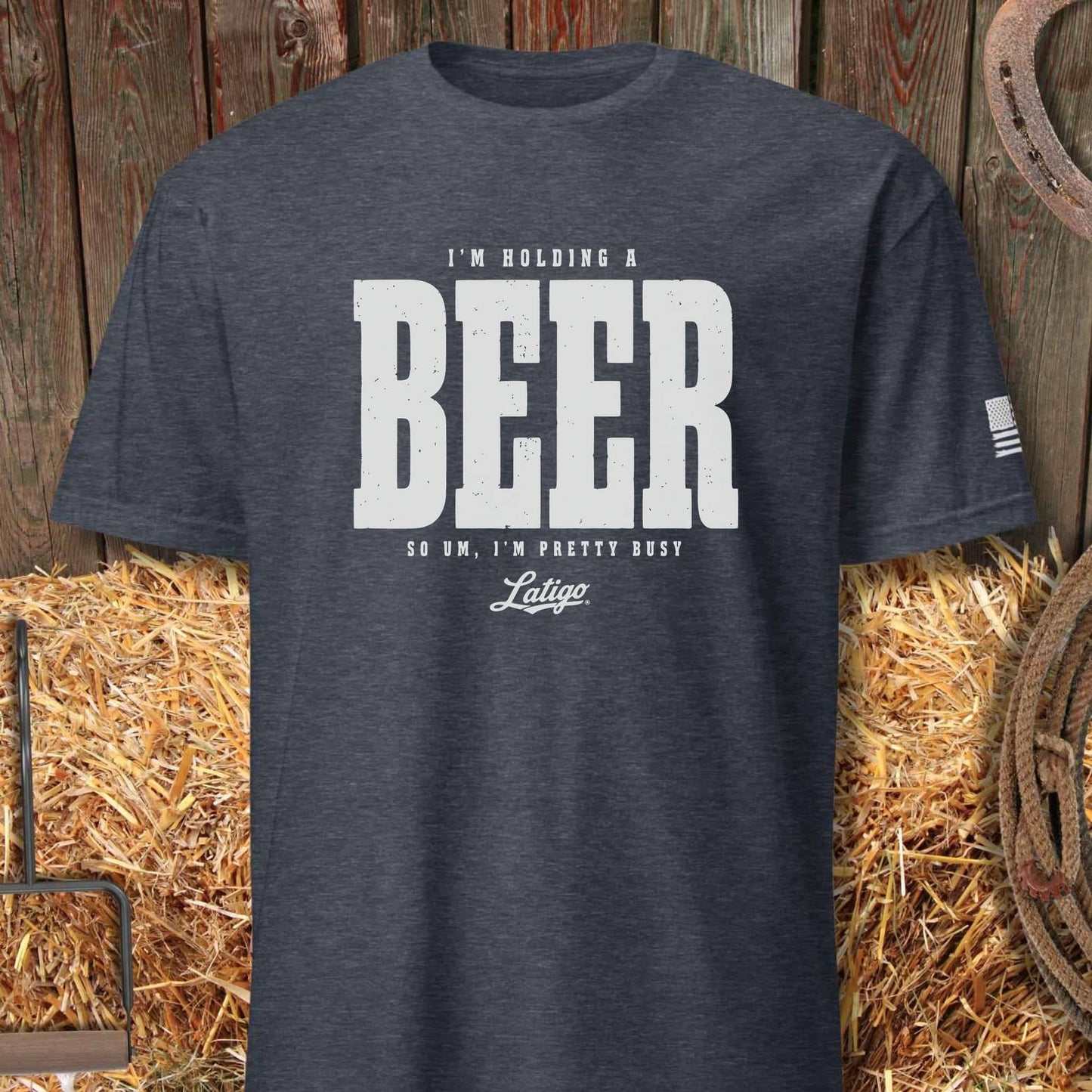Printify T-Shirt Heather Navy / S Beer Tee