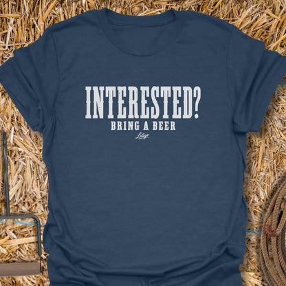 Printify T-Shirt Heather Navy / S Bring A Beer Tee