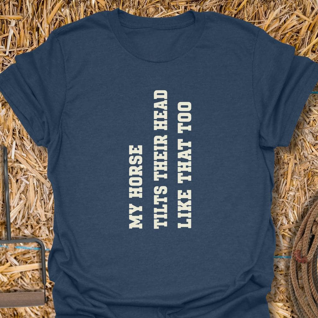 Printify T-Shirt Heather Navy / S Head Tilt Tee
