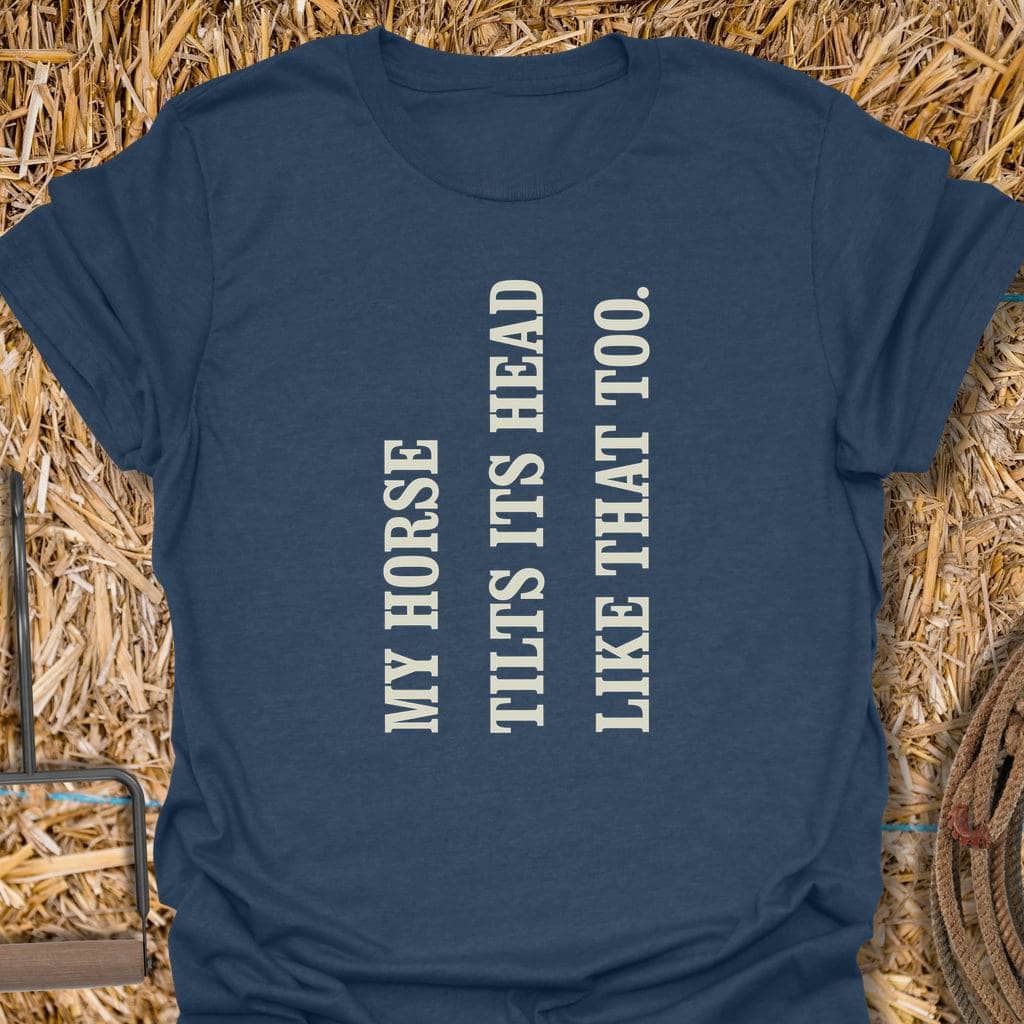 Printify T-Shirt Heather Navy / S Head Tilt Tee
