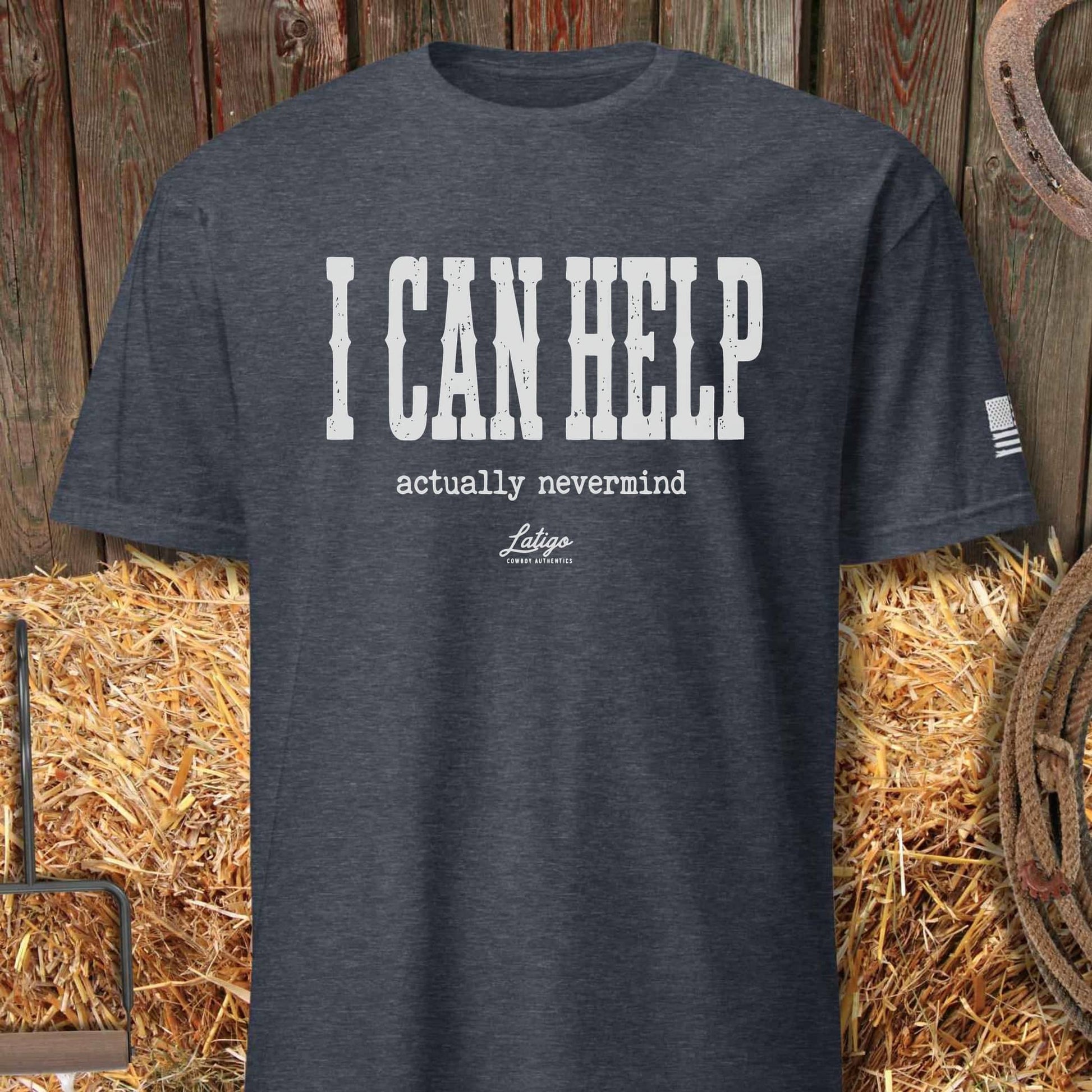 Printify T-Shirt Heather Navy / S I Can Help Tee