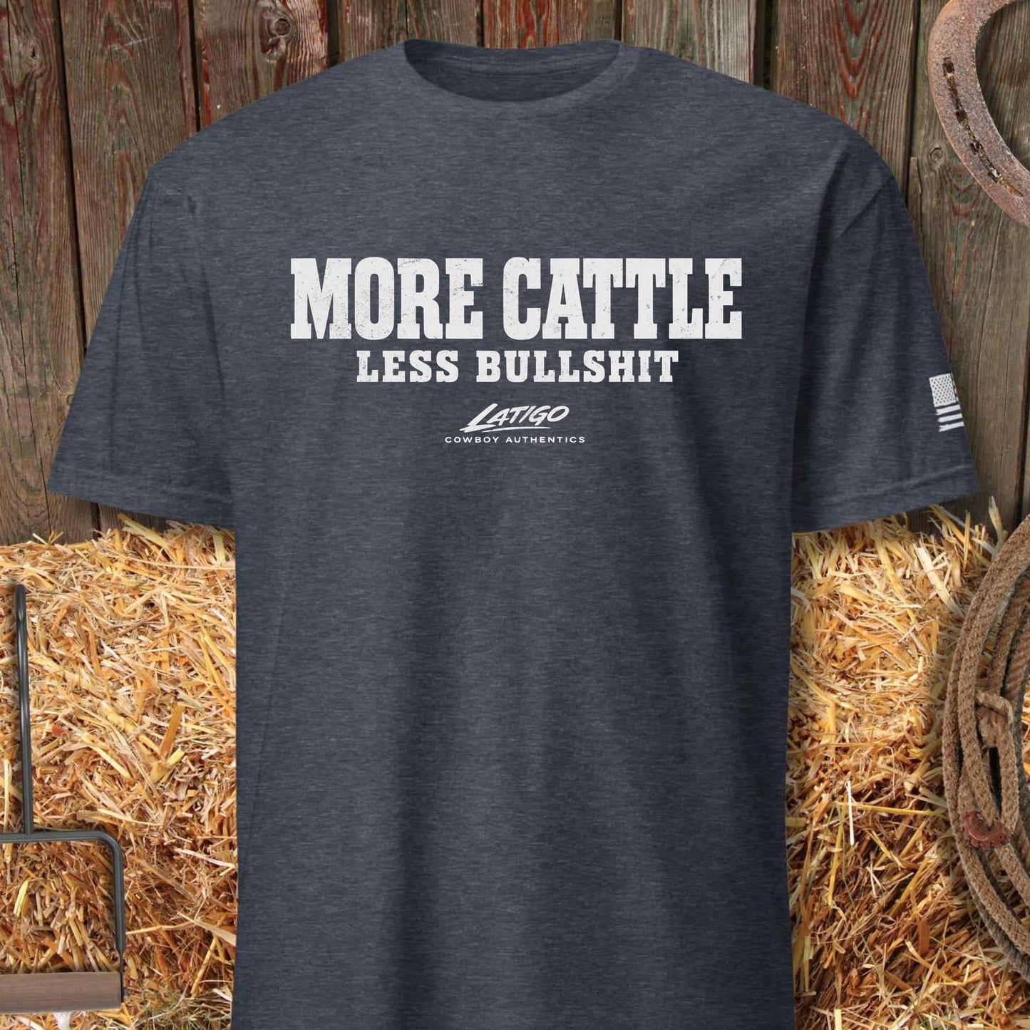 Printify T-Shirt Heather Navy / S More Cattle Tee
