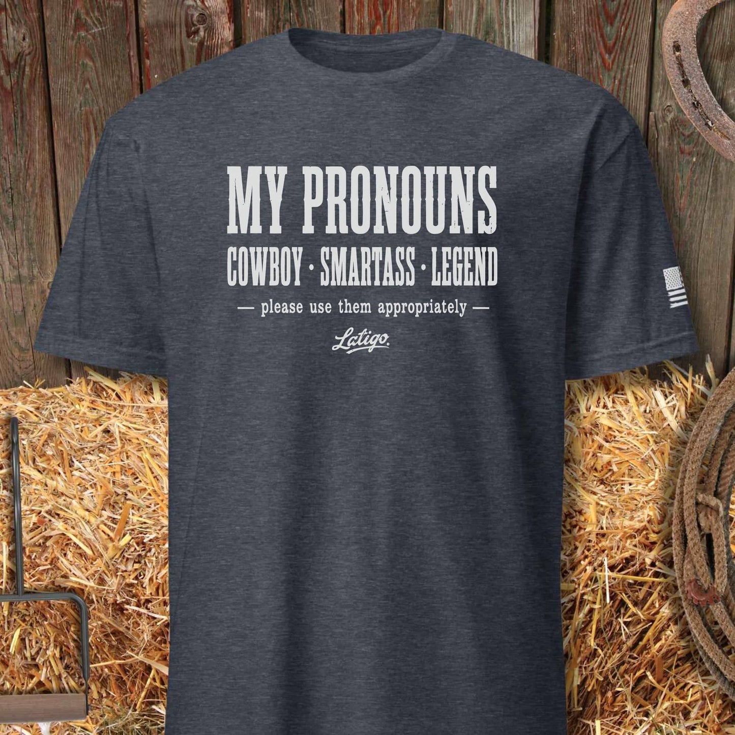 Printify T-Shirt Heather Navy / S More Pronouns Tee