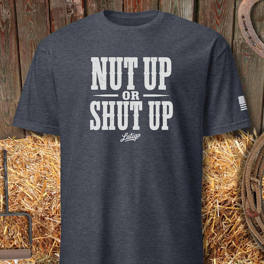 Printify T-Shirt Heather Navy / S Nut Up Tee