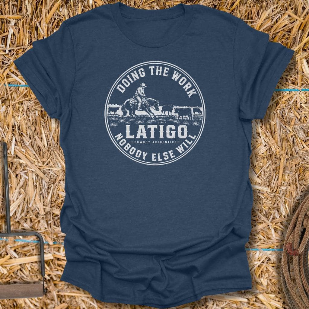 Printify T-Shirt Heather Navy / S The Work Tee