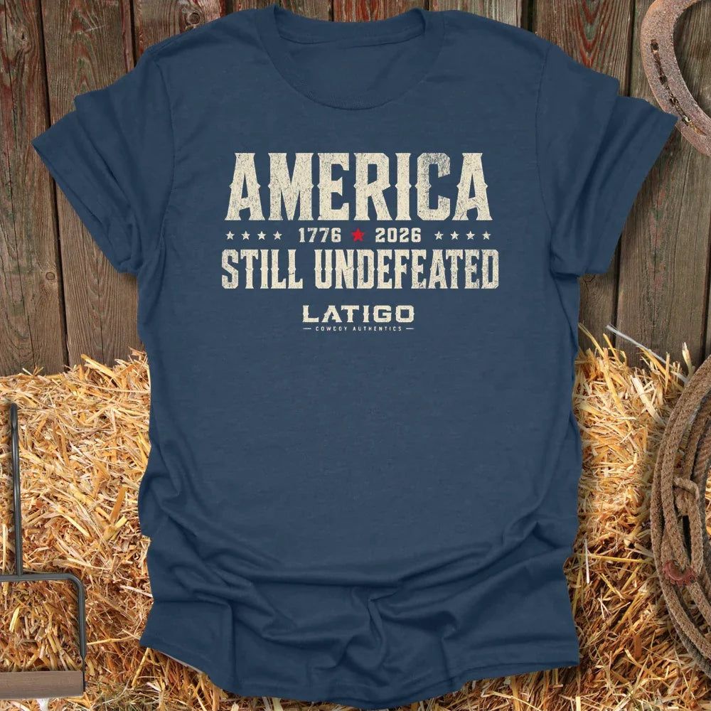 Printify T-Shirt Heather Navy / S Undefeated Tee