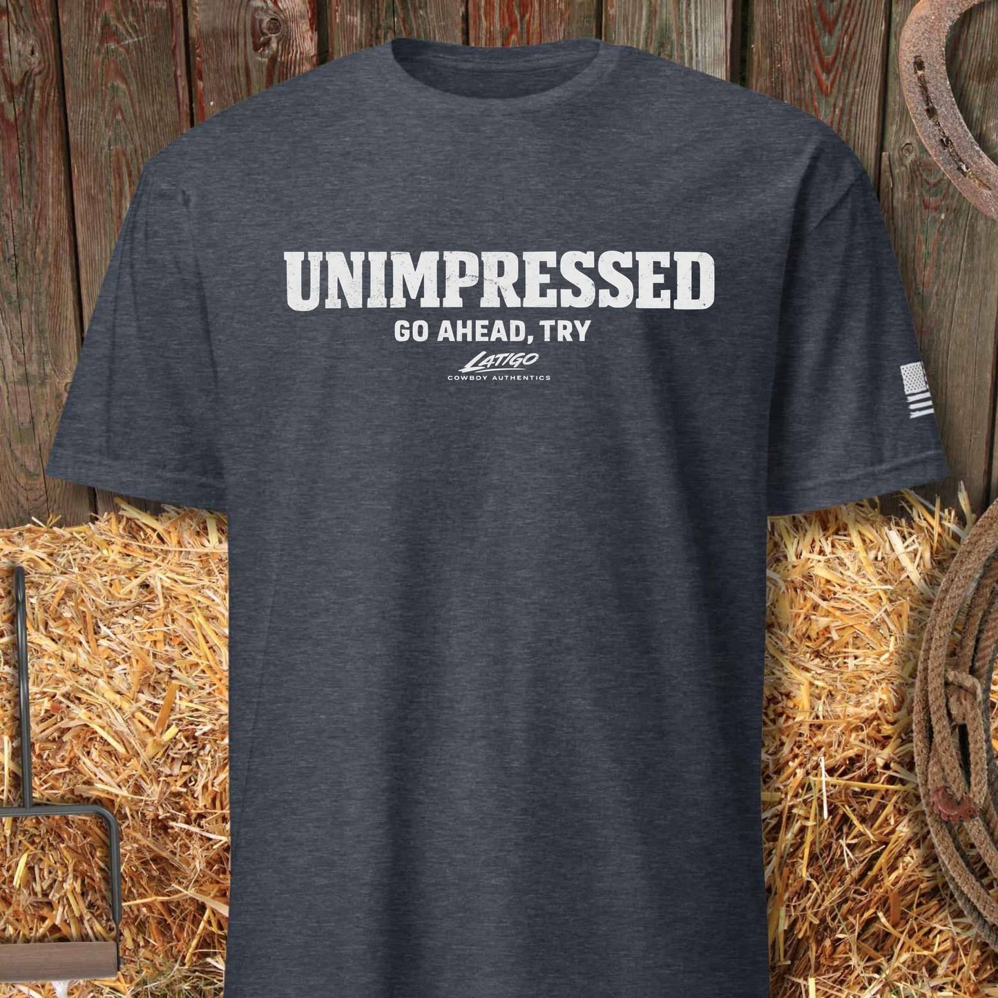 Printify T-Shirt Heather Navy / S Unimpressed Tee