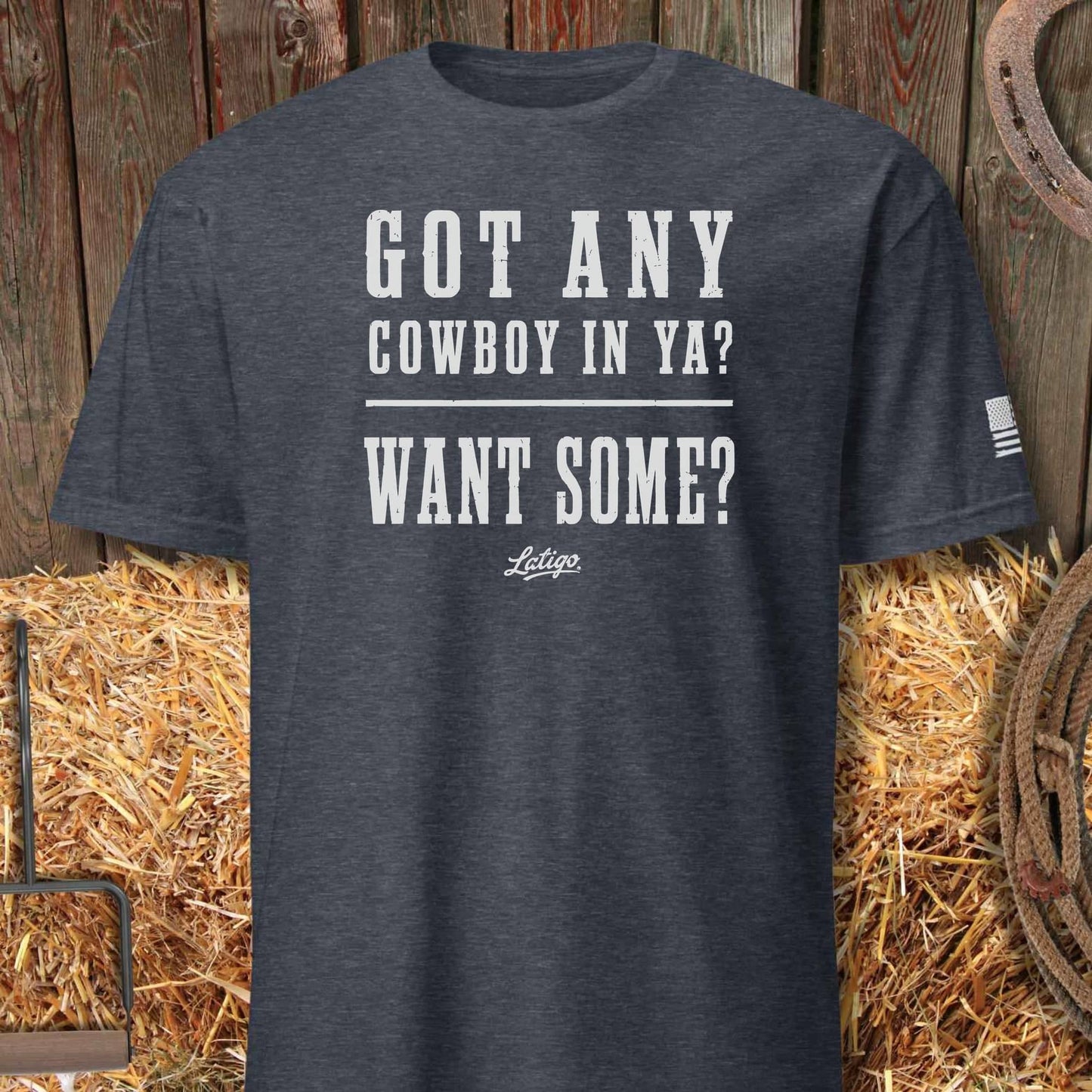 Printify T-Shirt Heather Navy / S Want Some Tee