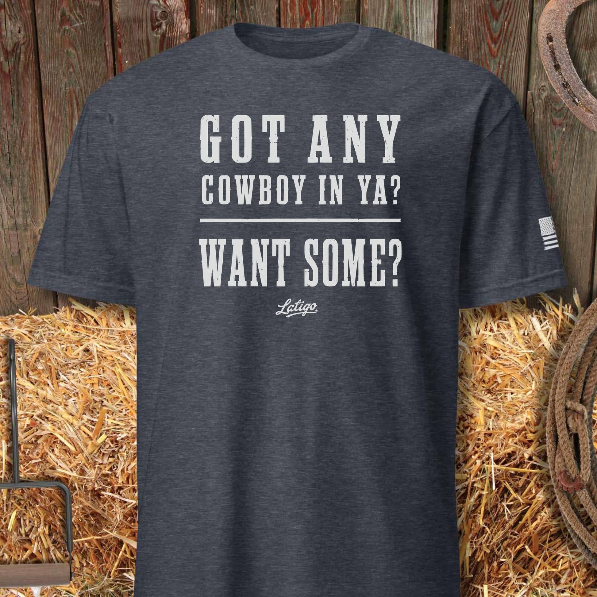 Printify T-Shirt Heather Navy / S Want Some Tee