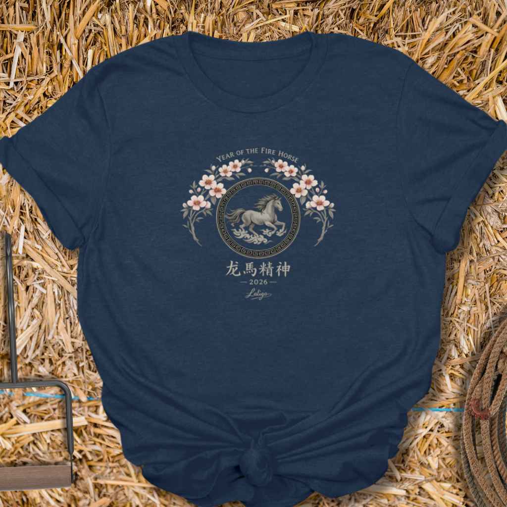 Printify T-Shirt Heather Navy / S Year Of The Fire Horse 2026 Tee