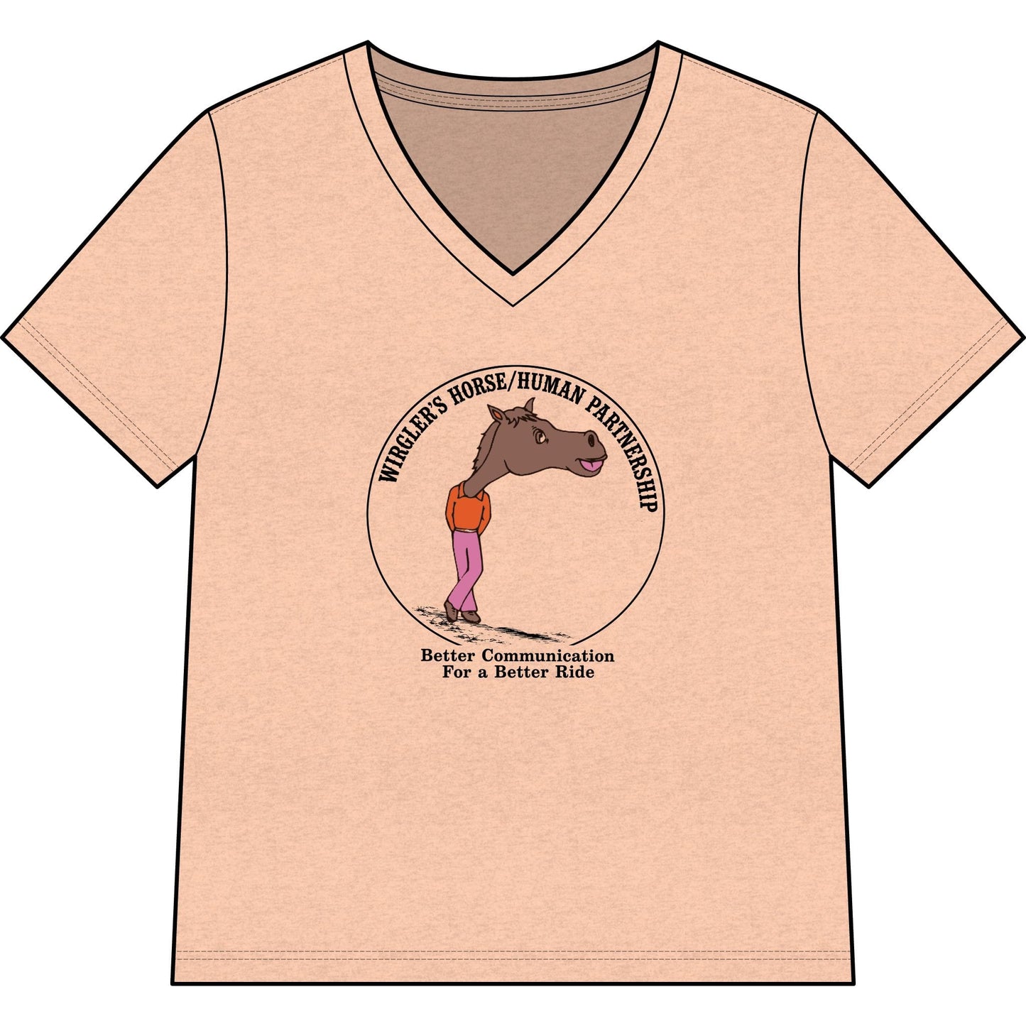 Printify T-Shirt Heather Peach / S Safe Heather V-Neck Tee