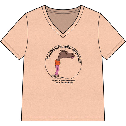 Printify T-Shirt Heather Peach / S Safe Heather V-Neck Tee