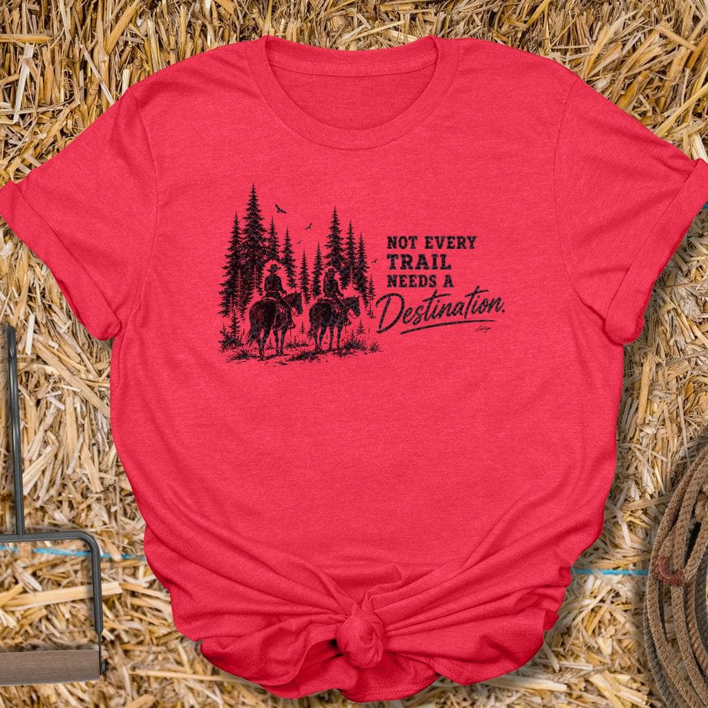 Printify T-Shirt Heather Red / L No Destination Tee
