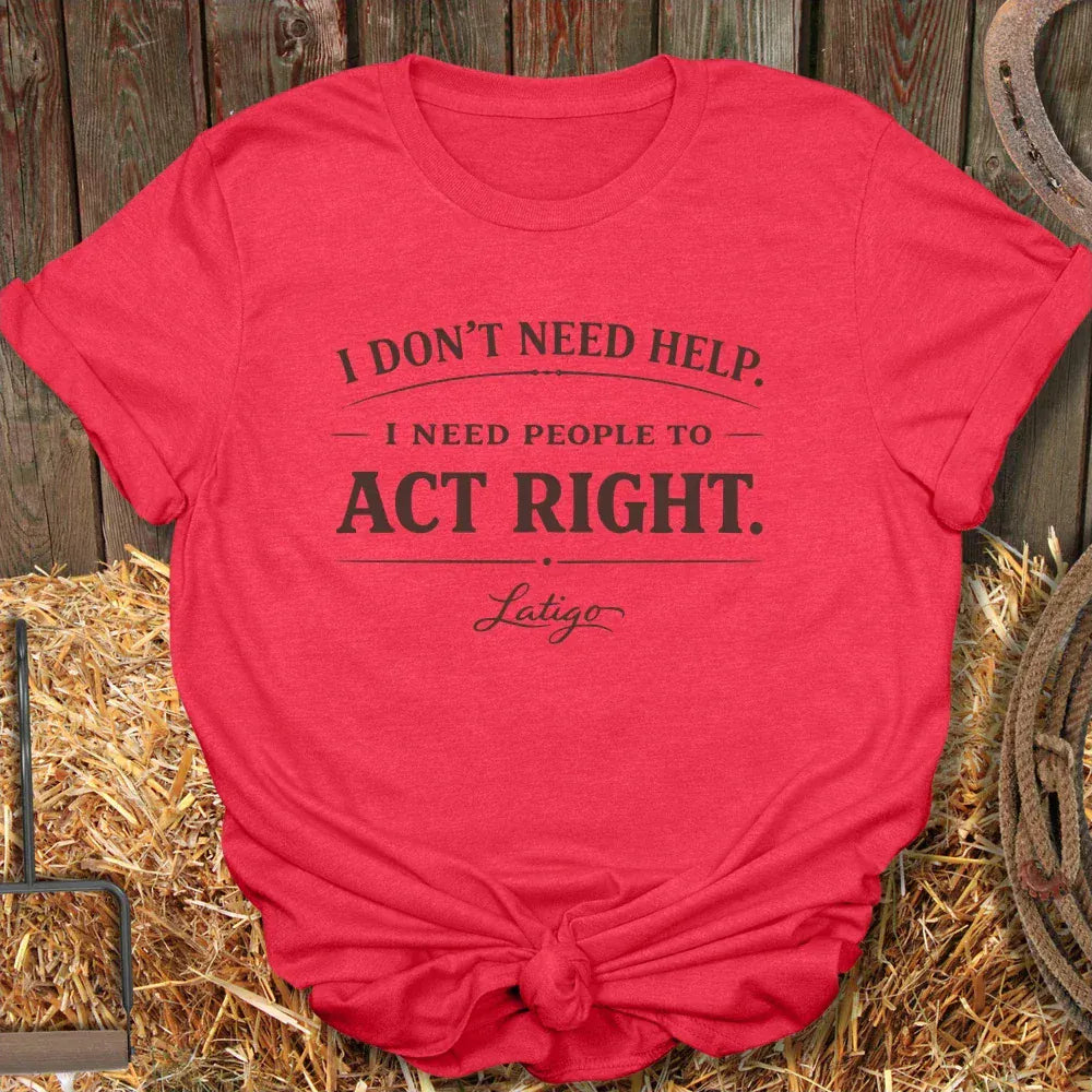 Printify T-Shirt Heather Red / S Act Right Tee